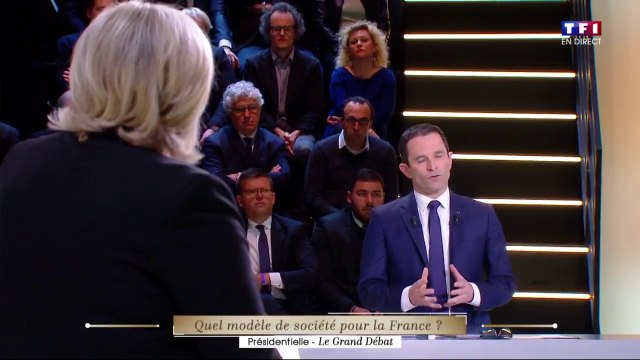 Hamon à Le Pen : Que vous soyez une droguée aux pages faits divers c'est une chose, mais vous êtes candidate