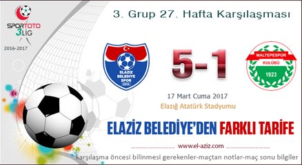 Elaziz Belediyespor 5-1 Maltepespor Özet
