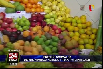 EMMSA: costo de principales verduras y frutas no se han elevado