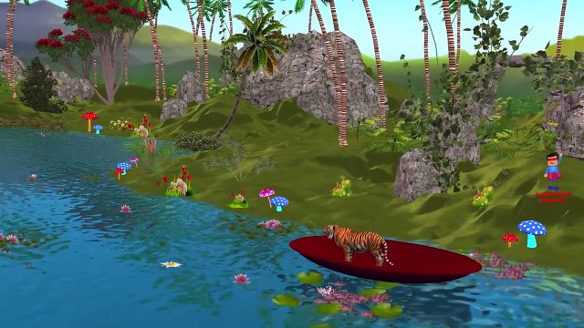 Лодка мультфильм Дети Семья палец лев питомник рифмы Строка тигр Ваш |