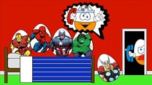 Captain America Ironman Spiderman Heroes Jumping On The Bed Nursery Rhyme Animation Eggs