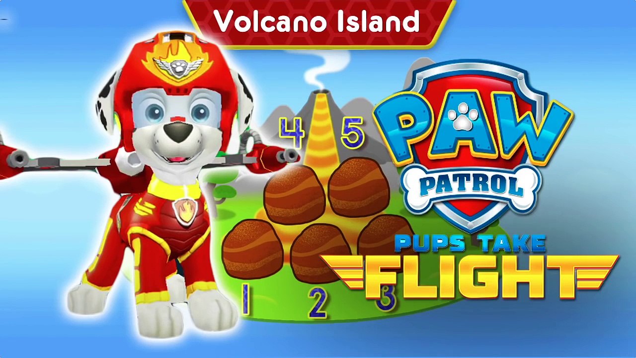 PAW Patrol Pups Take Flight! Marshall in Volcano Island. Game for Kids in English.