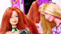 Wonder Woman gets a Haircut at Rapunzel Hair Salon | Disney Princess & Barbie Superhero Ep