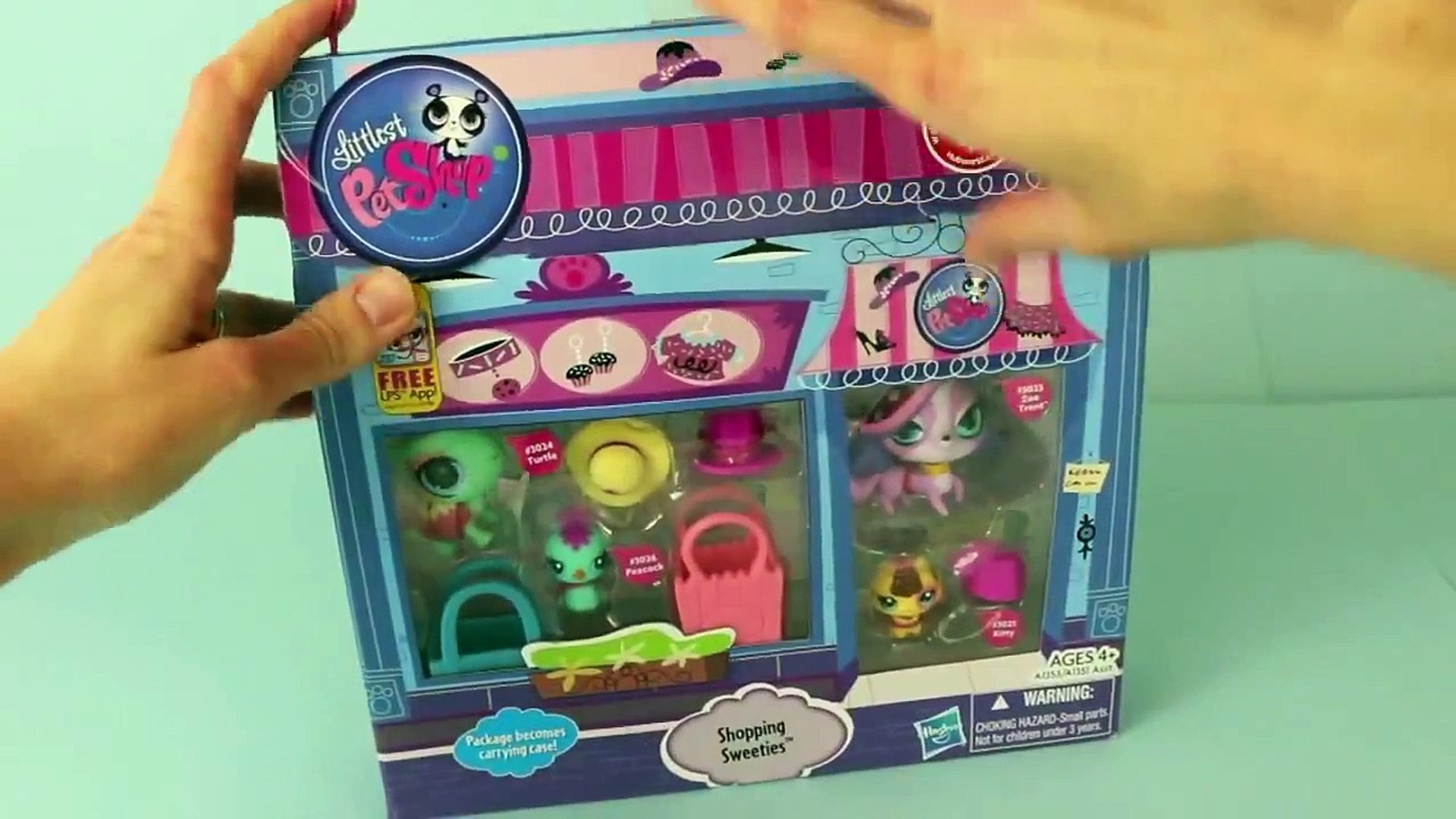⁣Littlest Pet Shop Toy Review Shopping Sweeties LPS Toys Zoe Trent, Turtle, Peacock, Cat