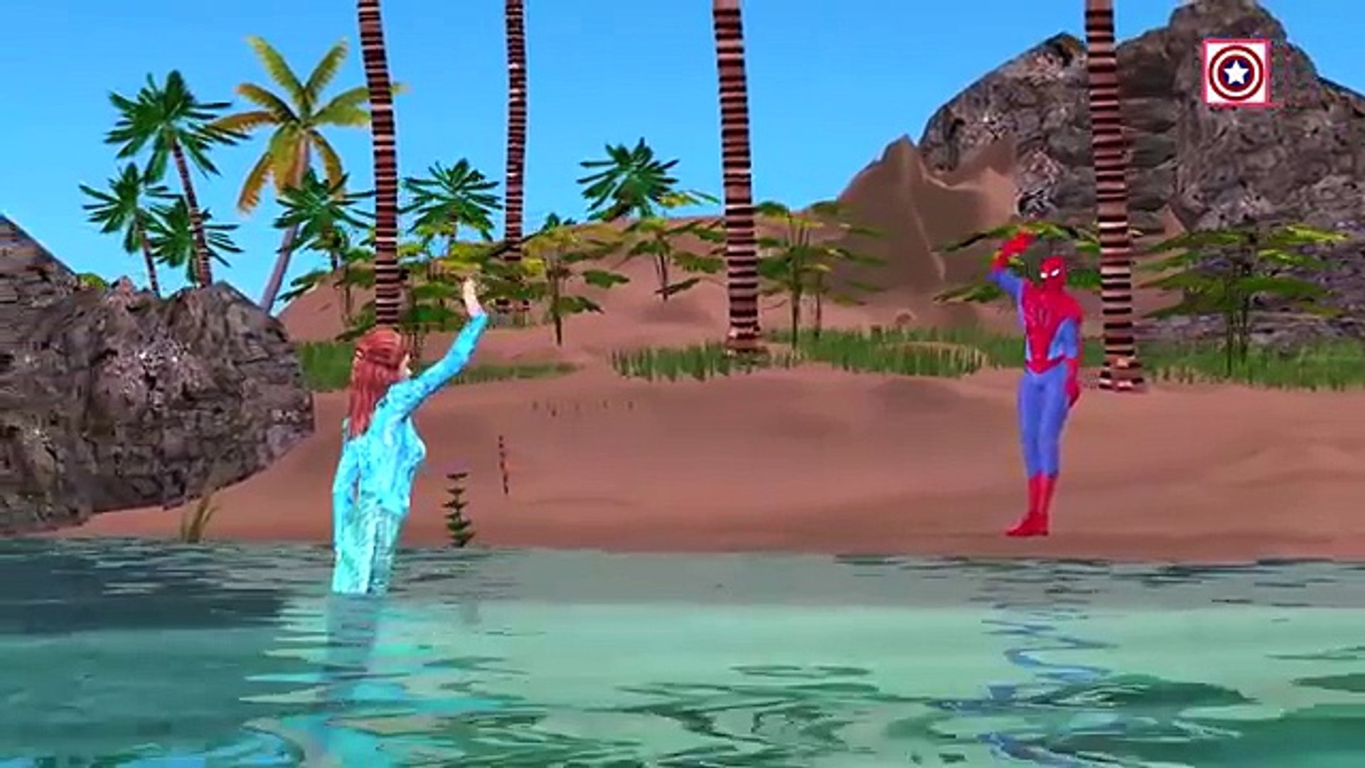 ⁣Spiderman Cartoon And Mermaid Short Movie | Shark Attacks Spiderman 3D Animation Movies