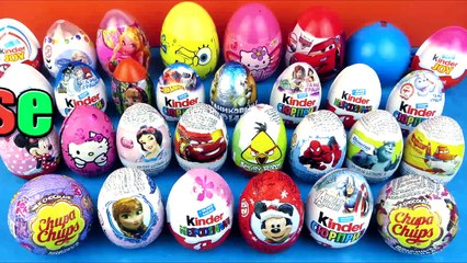 30 Jajka Niespodzianka Minionki My Little Pony Cars Kinder Niespodzianki Masza i Niedzwied