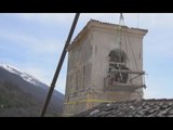 Campi di Norcia (PG) - Terremoto, lavori per chiesa Sant'Andrea (16.03.17)