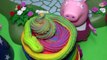 Princess Peppa Pig Royal Family Figures and Play Doh rainbow cake
