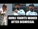 David Warner dismissed by Jadeja, Virat Kohli celebrates in unique fashion | Oneindia News