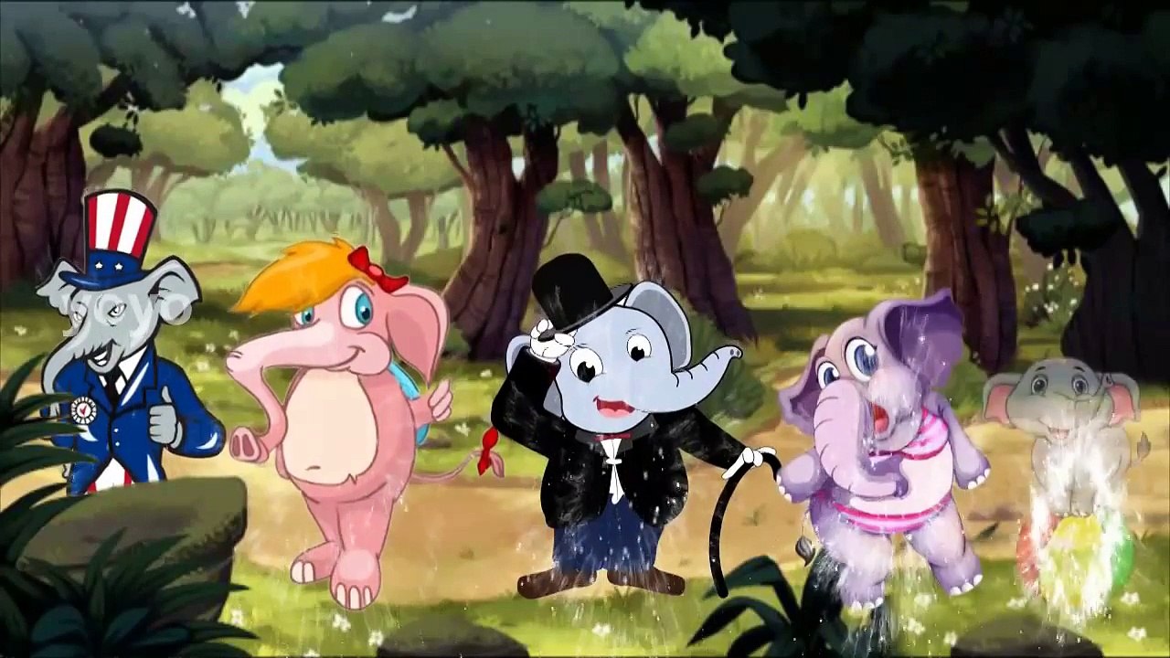 Динозавры против лев горилла слон палец Семья питомник рифмы и мультфильм короткие кино для