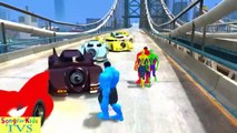 SPIDERMAN BATMAN HULK & BATMAN CARS COLORS EPIC PARTY Fun Superhero Movie & Nursery Rhymes