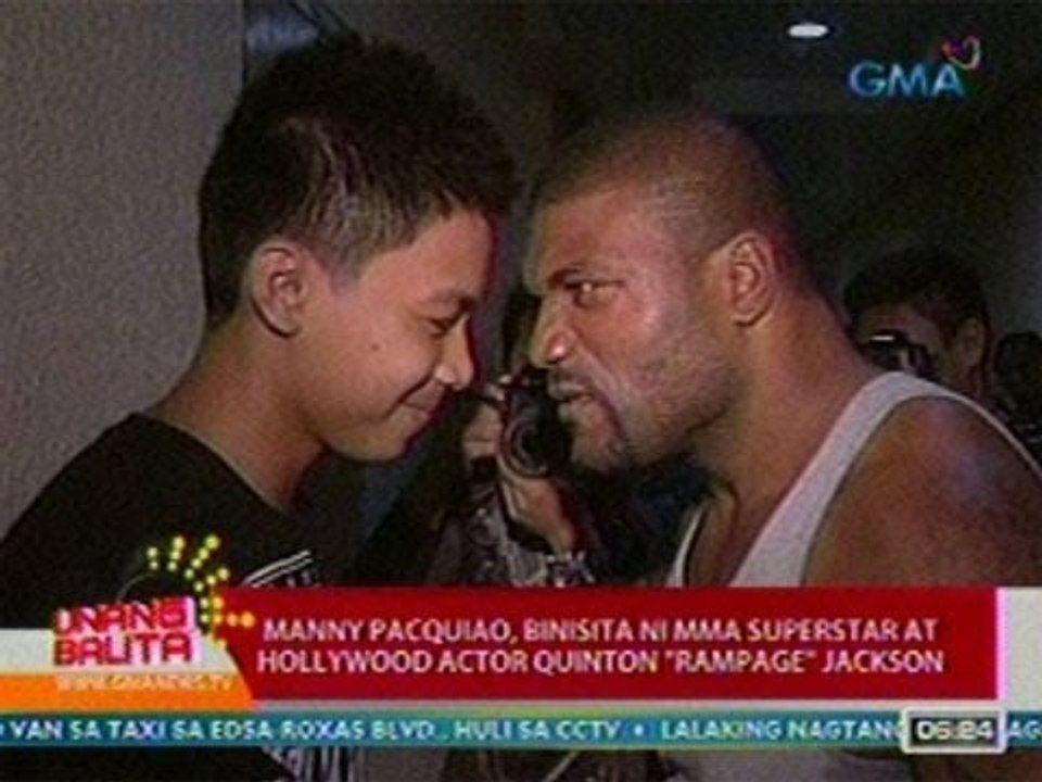 UB: Manny Pacquiao, binisita ni MMA Superstar at Hollywood Actor Quinton 'Rampage' Jackson (042312)