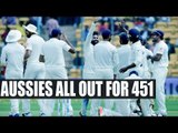 Australia all out for 451 runs in 1st innings, Jadega takes 5 wickets, Smith not out | Oneindia News