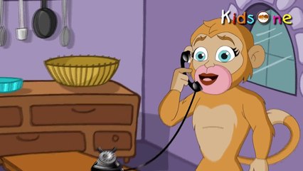 Five Little Monkeys - Monkey Rhymes - English Animated Rhymes