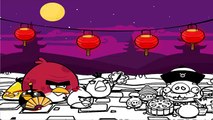 Angry Birds Moon Festival Coloring Book - Angry Birds Coloring Pages