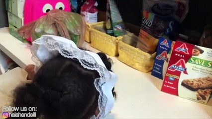 Giant Gummy Snake Candy Challenge Vs Super Bad Baby Attacked-HMQh2