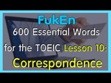 600 Essential Words for the TOEIC 2016 with picture for the TOEIC | Lesson 10 | Correspondence