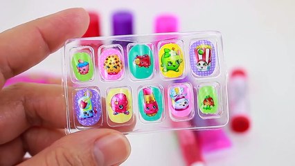 Set de Belleza Shopkins con esmaltes uñas y bálsamos con aromas • Colegio de Juguetes  -z5J