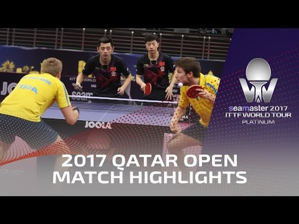 2017 Qatar Open Highlights: Ma Long/Zhang Jike vs Kristian Karlsson/Mattias Karlsson (R16)