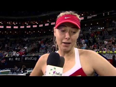 Maria Sharapova after defeating Petra Kvitova
