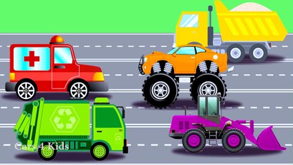 LEARN COLORS with Small CARS on Truck in Spiderman Cartoon for Kids Learn Numbers & Color