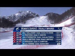 Women's super-G visually impaired | Alpine skiing | Sochi 2014 Paralympic Winter Games