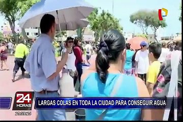 Largas colas se generaron en Lima para conseguir agua