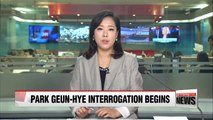 Former President Park Geun-hye undergoes questioning by prosecutors