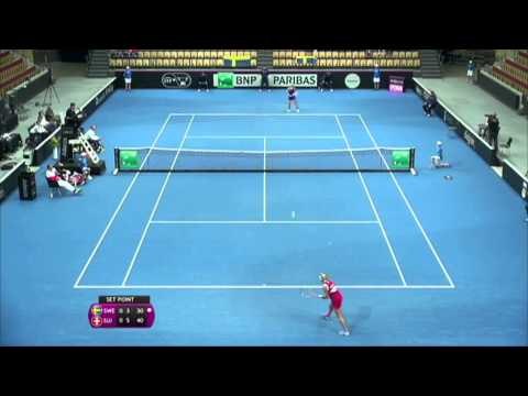 Highlights: Johanna Larsson (SWE) v Timea Bacsinszky (SUI)
