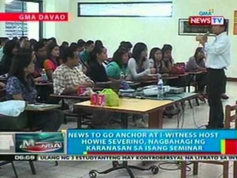 BP: News To Go anchor at I-Witness host Howie Severino, nagbahagi ng karanasan sa seminar sa Davao