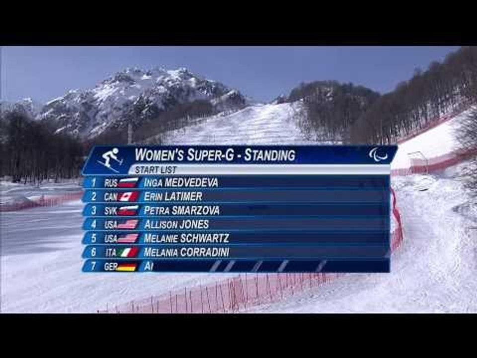 Women's super-G standing | Alpine skiing | Sochi 2014 Paralympic Winter Games