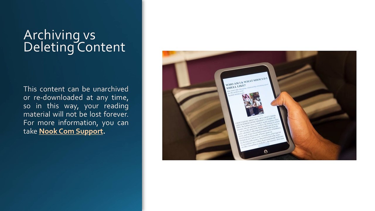 Nook Support Call 1(844)-305-0086 -How To Archive & Unarchive Nook Content