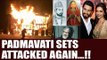 Padmavati sets attacked, set on fire by unidentified goons in Mumbai | Oneindia News