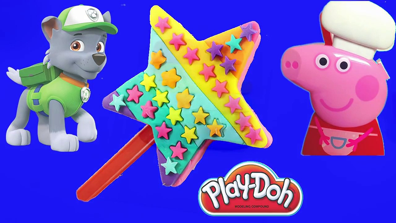Глина доч для мороженое Дети сделать Пеппа свинья играть Радуга звезда звезда Игрушки видео