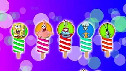 SpongeBob Lollipop Finger Family Nursery Rhymes Lyrics | Collection of finger family songs