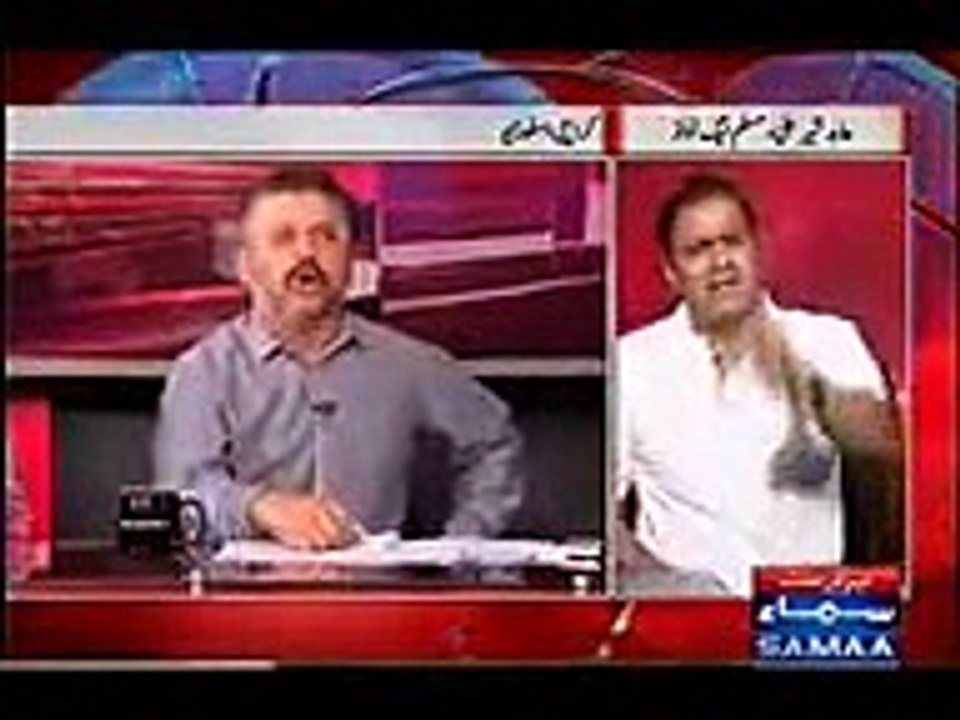 Fight Between Sharjeel Memon and Abid Sher Ali ....