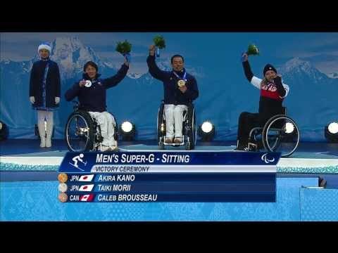 Men's super-G sitting Victory Ceremony | Alpine Skiing | Sochi 2014Paralympic Winter Games