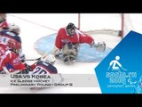 USA vs Korea highlights | Ice sledge hockey | Sochi 2014 ParalympicWinter Games