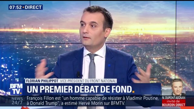 Florian Philippot a trouvé Marine Le Pen très concrète lors du premier débat présidentiel
