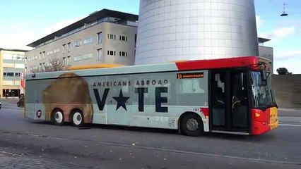 Donald Trump bus Commercial in Copenhagen Denmark.