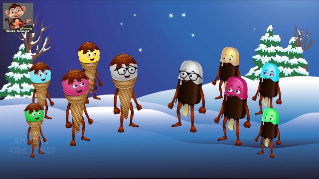 Skeleton Dinosaur Ice Cream Finger Family Rhyme | Kids Nursery Rhymes | Funny Colors Skele