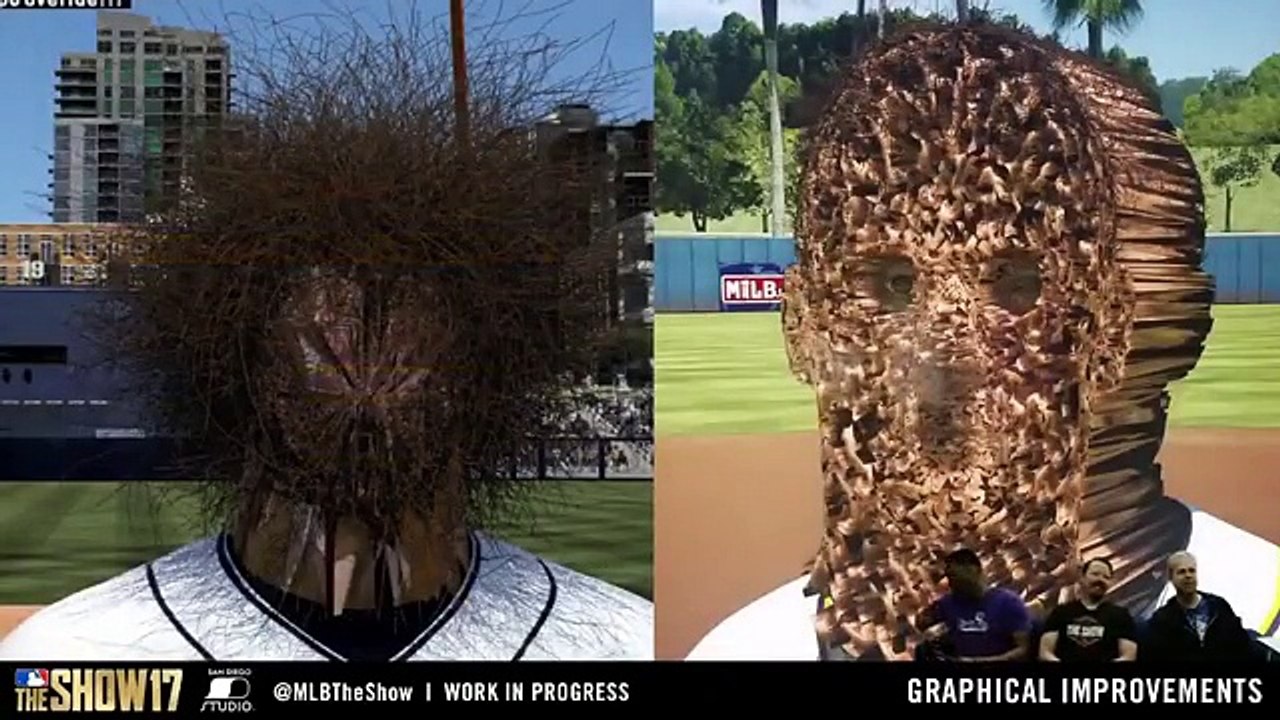 A bug in MLB The Show 17 early development