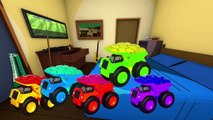 Finger Family Monster Trucks Cartoons | Fire Truck, Ambulance & Police Cars in Children Rh