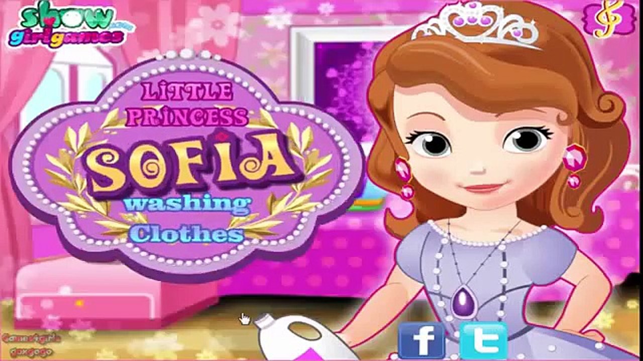 Принцесса София стирает белье.Мультики игры для детей