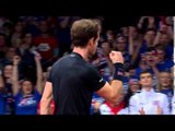 Andy Murray takes the first set against David Goffin