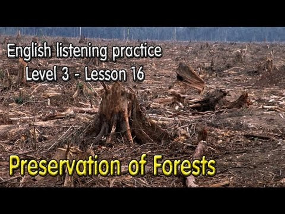 Learn English by Listening Level 3 - Lesson 16 - Preservation of Forests