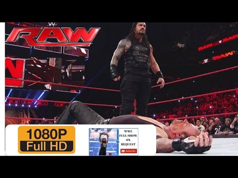 Roman Reigns vs Braun Strowman Full Match HD - Undertaker Join - WWE Raw 20 March 2017 Monday Night