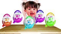 Bad Baby crying and learn colors Colorful Kinder Joy  Peppa pig Finger Family Song Collection