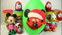 GIANT Mickey Mouse Surprise Egg Play Doh - MLP Minnie Mouse Donald Duck Goofy Mystery Mini