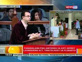 BT: Panukalang pag-amyenda sa anti-money   laundering act, tinatalakay sa plenaryo